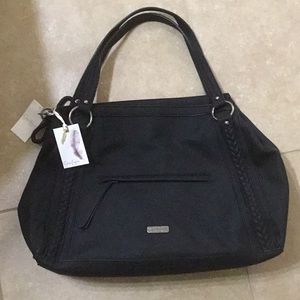 Jessica Simpson black leather purse